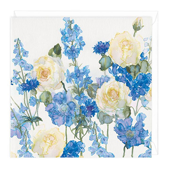 Card Blue Cornflowers